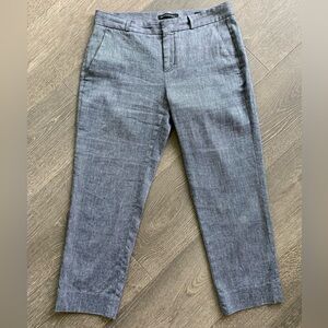 Banana Republic Avery Chambray Linen Ankle Trousers